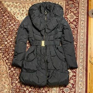Betsy Johnson Pillow Collar down puffer jkt/coat fits Size Small also.